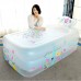 Bathtubs Freestanding Inflatable Bath Tub Adult Tub Stylish Home Bath Comfortable Folding Bath Thicken tub White Inflatable Relieve Fatigue (Color : Foot Pump) - B07H7J9FGM